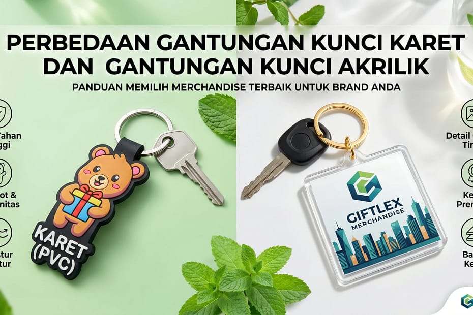 Perbedaan Gantungan Kunci Karet dan Gantungan Kunci Akrilik